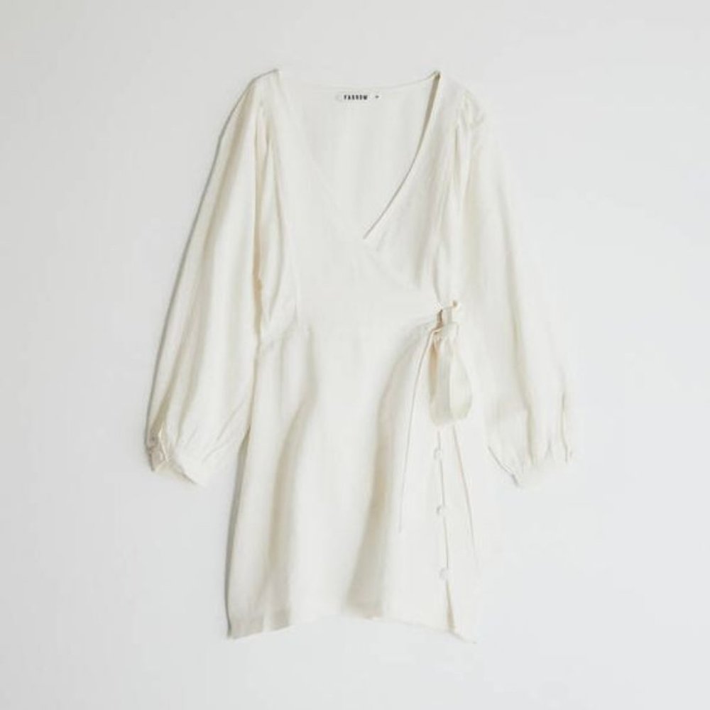 NWT Farrow Violette Wrap Dress (Puff Sleeves)